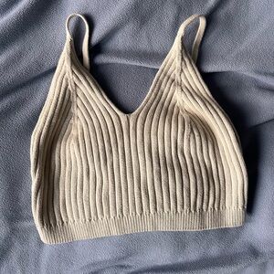 Free People corset detail knit top